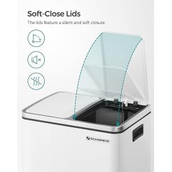 Skraldespand - pedalspand med soft close lg - 2x15L hvid