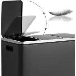 Skraldespand - pedalspand med soft close lg - 54L (3x18) sort