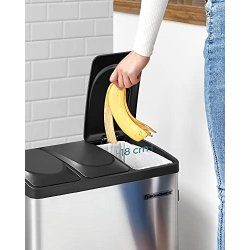 Skraldespand - pedalspand med soft close lg - 54L (3x18) slv/sort