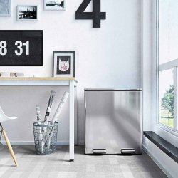 Skraldespand - pedalspand med soft close lg - 2x30L slv