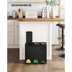 Pedal skraldespand - pedalspand med lg - 24L (3x8L) sort metal