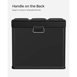 Pedal skraldespand - pedalspand med lg - 24L (3x8L) sort metal