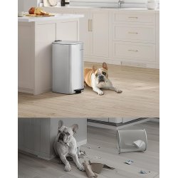 Pedalspand 30 liter - skraldespand med soft-close lg - slv