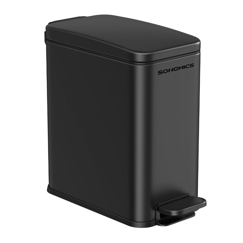 Skraldespand 5 liter - pedalspand med soft-close lg - sort