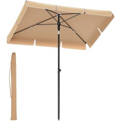 Altanparasol 180 x 125 cm - firkantet 1,8x1,25 M parasol - taupe