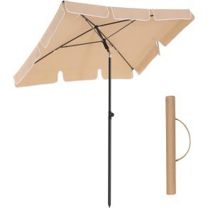 Altanparasol - rektangulr 2x1,25 M balkon parasol - taupe