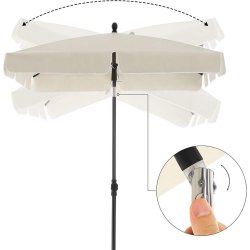 Altanparasol - rektangulr 2x1,25 M balkon parasol - beige