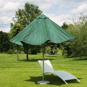 Parasol  300 cm med vip - rund aluminium grn haveparasol  3 meter