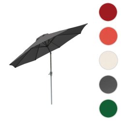 Parasol  270 cm med vip - rund aluminium antracit haveparasol  2,7 meter