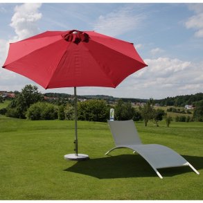 Parasol Ø cm med vip - rund aluminium rød haveparasol Ø 3 meter Metal parasoller - i metal -