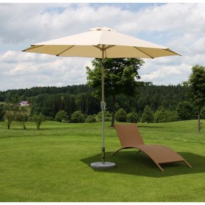 Parasol  300 cm med vip - rund aluminium creme haveparasol  3 meter