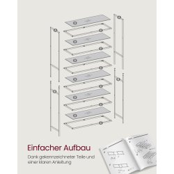 Badevrelsesreol med hrdet gr glas og sort stel 80x30x177,3