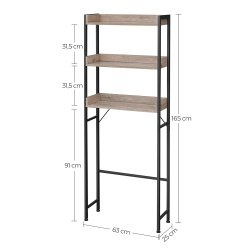 Badevrelsesreol - reol til badevrelse over toilet/vaskemaskine