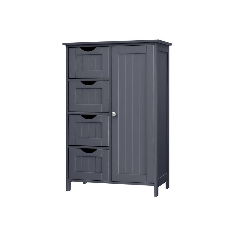 Kommode med skab og 4 skuffer - gr 81 x 55 x 30 cm