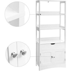 Badev�relsesskab - hvid badev�relsesreol - 154 x 60 x 32,5 cm