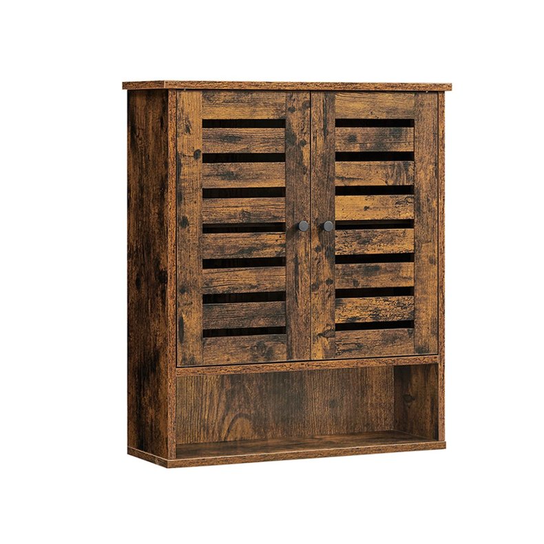 Badev�relsesskab - v�gh�ngt skab - rustik brun 60x20x70 cm