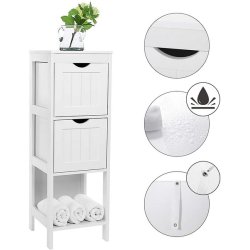 Badevrelsesreol - hvid reol til badevrelse 89 x 30 x 30 cm