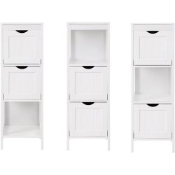 Badevrelsesreol - hvid reol til badevrelse 89 x 30 x 30 cm