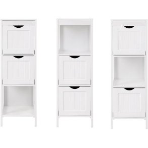 Badevrelsesreol - hvid reol til badevrelse 89 x 30 x 30 cm