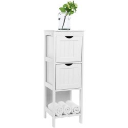 Badevrelsesreol - hvid reol til badevrelse 89 x 30 x 30 cm