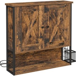 Badev�relsesskab - v�gh�ngt skab - rustik brun 60x60x16 cm