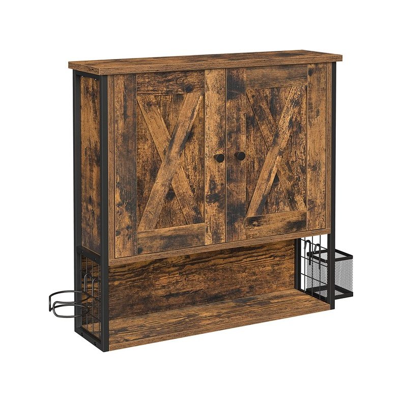 Badevrelsesskab - vghngt skab - rustik brun 60x60x16 cm