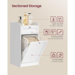 Badev�relsesskab med vasket�jskurv - hvid - 40x40x80,2