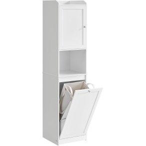 Badevrelsesskab med vasketjskurv - hvid - 40x40x170