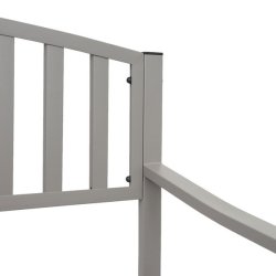 Metalbnk - bnk i metal - parkbnk i gr pulverlakeret stl - 127 cm