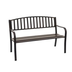 Metalbnk - bnk i metal - parkbnk i bronze pulverlakeret stl - 127 cm