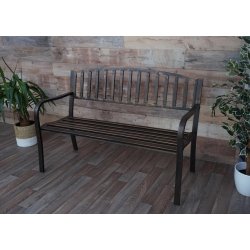 Metalbnk - bnk i metal - parkbnk i bronze pulverlakeret stl - 127 cm