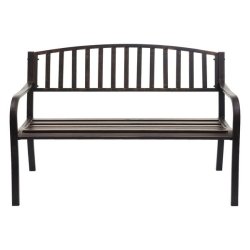 Metalbnk - bnk i metal - parkbnk i bronze pulverlakeret stl - 127 cm