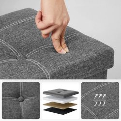 Bnk med kiste - siddebnk med opbevaring 110 x 38 x 38 - gr