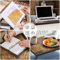 Brebar laptop stand i tr - 5 trin justerbar kogebogsholder