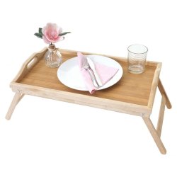 Bakke i bambus - bambus serveringsbakke - brd opbevaring 21x64x30 cm