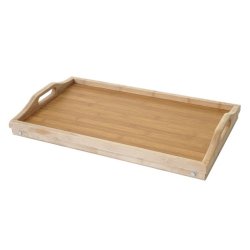 Bakke i bambus - bambus serveringsbakke - brd opbevaring 21x64x30 cm