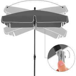 Altanparasol - rektangulr 2x1,25 M balkon parasol - gr