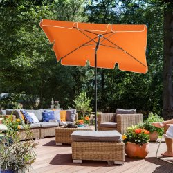 Altanparasol - rektangulr 2x1,25 M balkon parasol - orange