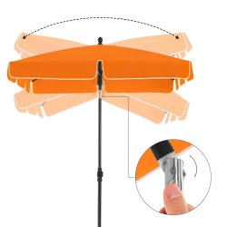 Altanparasol - rektangulr 2x1,25 M balkon parasol - orange