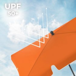 Altanparasol - rektangulr 2x1,25 M balkon parasol - orange
