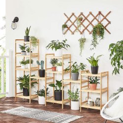 Badev�relsesreol med 3 hylder - bambus reol - 45 x 31,5 x 80