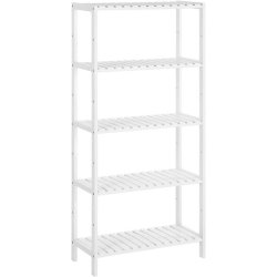 Badev�relsesreol med 5 hylder - bambus reol - 130 x 60 x 26