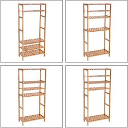 Badevrelsesreol med 5 hylder - bambus reol - 130 x 60 x 26