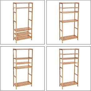 Badevrelsesreol med 5 hylder - bambus reol - 130 x 60 x 26
