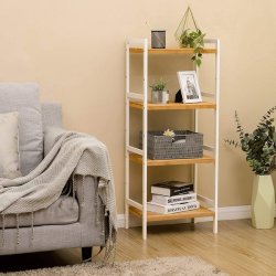 Badevrelsesreol med 4 hylder - bambus reol - 45 x 31,5 x 111