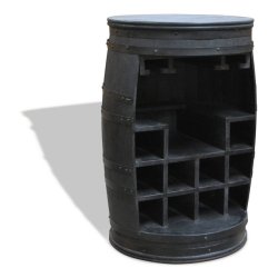 Vintnde barskab Rosey-Say Black - sort barskab og vinreol