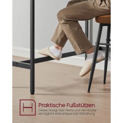 Barbord med 2 skamler - h�jbord med 2 barstole - sort