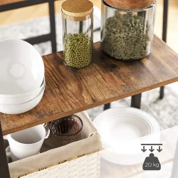 Barbord - hjbord i industrielt design - rustik brun 109x60x100