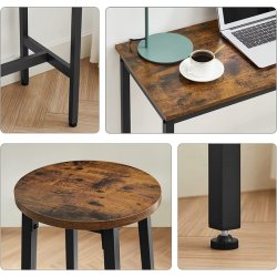 Barbord med 2 skamler - hjbord med 2 barstole - rustik brun