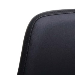 Barstol - roterbar med drejesde og drejefunktion - sort kunstlder